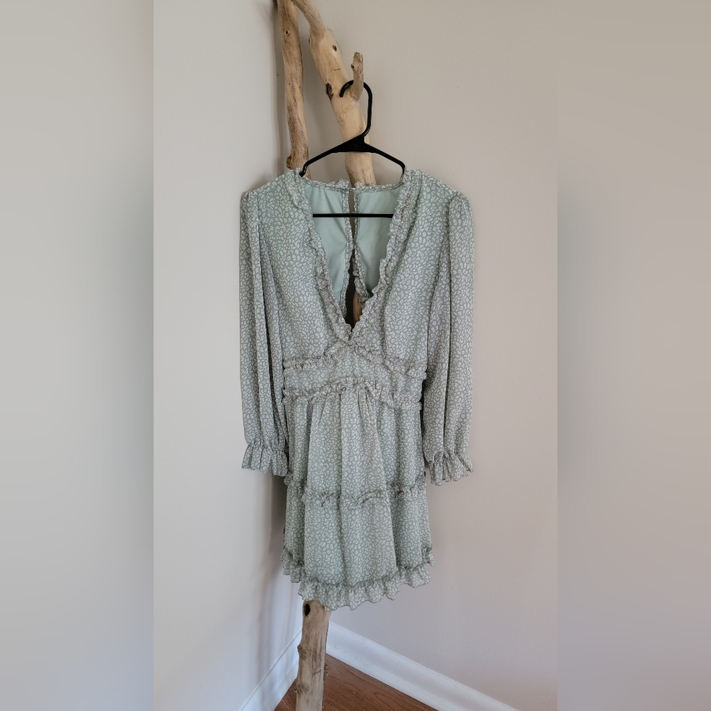 Long sleeve printed dress